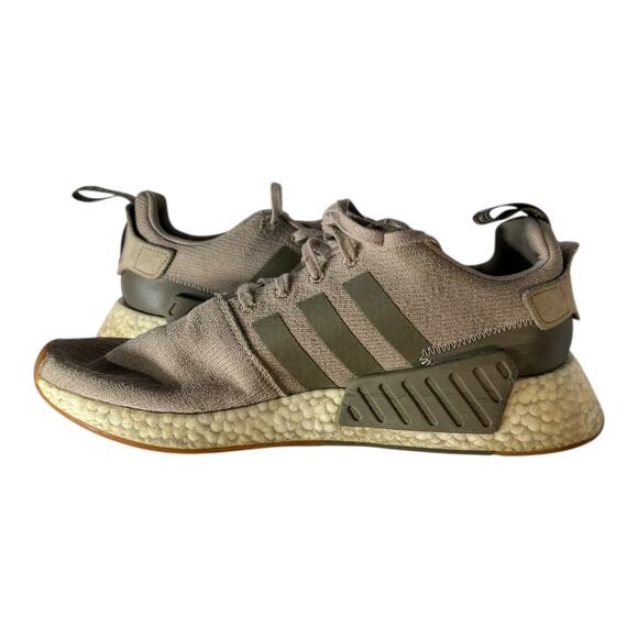 Adidas NMD R2 Running Shoes Sneakers Vapour Gray Tan Brown 2017 Mens Size 11 - Picture 5 of 7